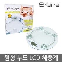다와 에스라인 투명 전자식 체중계 원형체중계 초정밀, 없음