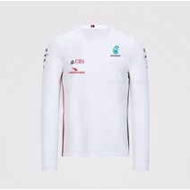 바이크 의류 오토바이옷 긴팔 메르세데스 벤츠 티셔츠 petronas motorsport f1 팀 여름 속건성 통기성 긴팔 저지 anti-uv 퇴색하지 마십시오, l, 2021 화이트