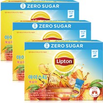 립톤 제로슈가 아이스티 믹스 복숭아 300g 60개입, 3개