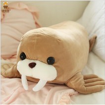 바다 코끼리 쿠션 봉제 인형, 단일제품, 55cm