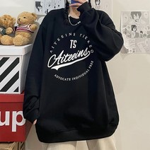 긴소매 상의 그레이 맨투맨 여자아메카지 클래식 봄가을 2022INS 오버핏 하라쥬크 무드 와이드 루즈핏 4165353327