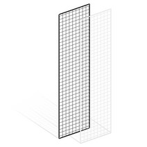 위드금창 메쉬망 450x1800mm 다용도 인테리어 벽선반 휀스망 철망, 450x1800mm 블랙, 1개