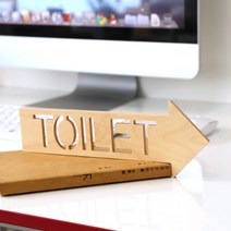화장실 도어사인 실사인 표시, 자작나무 화장실사인 중앙
