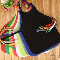 컬러부직포앞치마 요리사모자 색상선택, (소) 화이트요리사모자(25cm), (대) 빨강앞치마