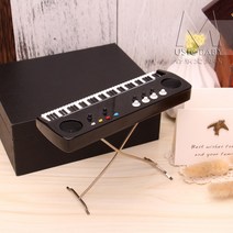 미니 전자 오르간 모형 나무 장식품 파이프 오르간 수제 모형 장식품 인형 악기 더블-58526, 01.9cm 전자 오르간 [냉장고
