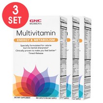 GNC [3개 SET] 우먼스 멀티비타민 에너지 메타볼리즘 180정 (caplets) GNC Womens Multivitamin Energy & Metabolism 180 ca, 1