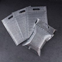 단열 지퍼백 보온 보냉 손잡이 은박 포장 쿠션 발포지 밀봉 가방 보관 봉투 20X30