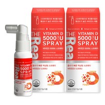 더 리얼 비타민D 5000IU 스프레이 30ml 고함량 오렌지향(캐나다직수입) 2병, 단품, 단품