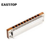 EASTTOP PRO10 하모니카 음악 악기 C 10 홀의 열쇠 Chromatic Instrumentos Musicales Competitive, [11] Ab