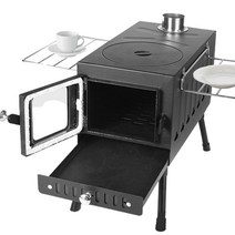 화목난로 펠릿난로 연탄보일러 거꾸로난로 목재펠릿 리버스화목난로 목재팰릿 나무 굽기 캠핑 스토브 장작 스토브 야외 굴뚝 파이프 야외 액세서리 프라이팬 스튜 및 요리, 검은색, 01 Black