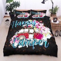 차박 세차용 접이식발판 카라반발판 캠핑 자동차 이불 커버 여행 테마 침구 세트 만화 동물 청소년을 위한 전체 킹 성인 선물, [08] 264x228cm 3pcs, [10] 10
