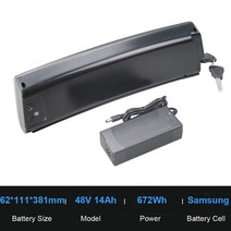 전기자전거배터리 자전거부품 이동식 리튬 이온 48V 14Ah 672Wh Ebike 배터리 Aventon Sinch Maxfoot Gilon 48V 104Ah 접이식 전기 자전거, [05] 48V14Ah Carbon