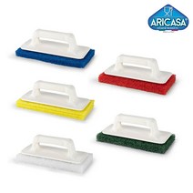 아리카사 스크럽 청소패드 핸들형 [색상선택], 레드 (1028RM), 1개