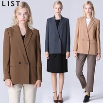 [리스트] 피크드 라펠 더블 버튼 재킷