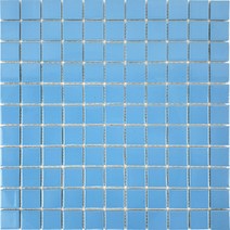 자기질 모자이크타일 25mm모자이크/진하늘 유광 (10장이상 사은품), 자기질 25mm 진하늘 유광 1장