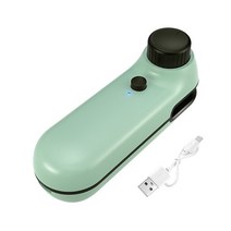 비닐 실링기 접착기 밀봉기 새로운 usb 충전식 가방 실러 휴대용 식품 포장 가방 씰링 기계 케이블 다기능 실러 포장 주방 도구, 1-그린