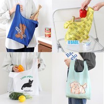 로마네 리유저블 스몰 백 VER2 접이식 에코백 휴대용 장바구니, 리유저블백_스몰V2_레터, 1개