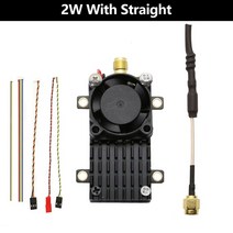 20Km 이상 범위 5.8Ghz 2W FPV VTX 무선 이미지 비디오 송신기 TS582000 5.8G 2000MW 8CH AV 오디오, [02] 2W With Straight