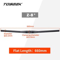 카본핸들바 핸들바 카본 자전거 일체형 TOSEEKMtb 핸들 바 8 도 318x600720740760mm 액세서리 매트 블랙, Falt660mm