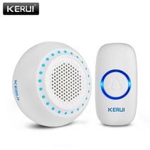 화장실비상벨 장애인화장실비상벨 original kerui m523 무선 초인종 야외 방수 버튼 32 노래 다채로운 led 조명 홈 보안 스마트 차임 도어 벨 비상벨 9, 협력사, 1화이트 키트