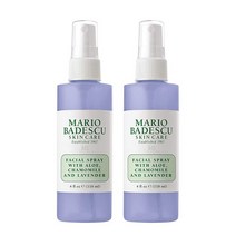 마리오바데스쿠 Mario Badescu 모든 스킨 타입용 알로에 카모마일 라벤더 함유 페이셜 스프레이 수분 공급 균형과 밝기를 하는 페이스 미스트 118.3ml(4온스) 2개입 (, 4 Fl Oz (2개)