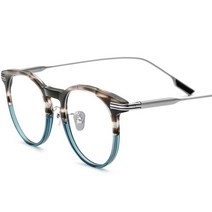 남자 뿔테 안경테 티타늄 가벼운 패션 안경 특이한 투톤 수입