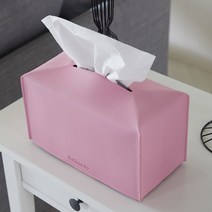 레피나도 각티슈 커버 사각 휴지 케이스 인테리어 소품 화장지 가죽, CTL-핑크티슈커버