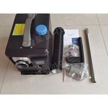 무시동 히터 부품 소음기 온풍관 부품 차박 난방 창문형 에바스패커 디바, 올블랙싱글홀12V히터