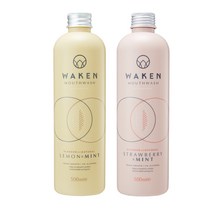 [2개세트] 웨이큰 마우스워시 레몬민트향 500ml+스트로베리민트향 500ml+스테인리스 컵 Set, 단품