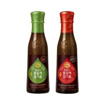 빠른배송 백설 100%참기름들기름 300ml 2병 모음 사무실 탕비실, 백설 100프로 기름 300ml 2종(들