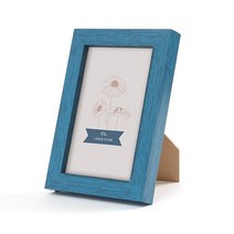 썸띵 빈티지 프레임 탁상 벽걸이 겸용 사진 액자, 블루