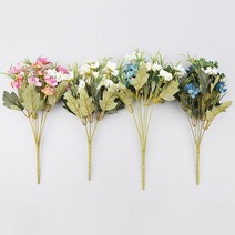 조화꽃 인조 잉글리시데이지 구절초 마가렛 부쉬 30cm 4색 택1, 핑크