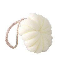 뷰레이터닷컴 호박 샤워볼 부드러운 저자극 목욕볼 아기 샤워타올 50g, 화이트, 4개입