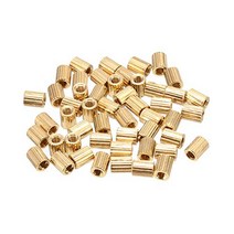 uxcell 50pcs Brass Round Straight PCB Pillar Female Thread Standoff Spacer M2x3x4mm, 1