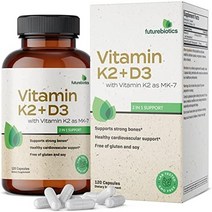 d3 보충제가 포함된 futurebiotics 비타민 k2mk7 - 건강 보조 기능 식품, 120개1팩