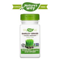 네이처스웨이 새싹 보리 식이섬유 발리그라스 Barley grass 500mg 100 베지 캡슐