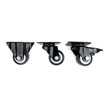 우레탄바퀴 튼튼 고정 흑색 41mm 가구 의자 DIY 바퀴 회전의자용 화분바퀴 튼튼한바퀴 사무용의자바퀴 교체