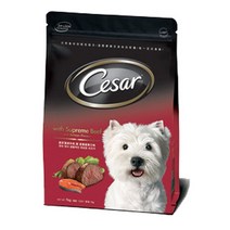 강아지건사료 강아지사료 시저 쇠고기 연어 반건조 1kg 개밥 (올핀)_879EA, 본상품선택