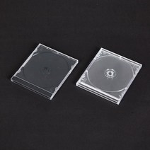 케이스 CD 쥬얼케이스-50장 고급 CD케이스 DVD케이스/블랙 투명 중, 1P 쥬얼 투명