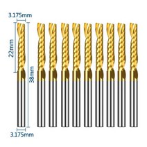 금속 목공 밀링 커터 비트 XCAN 10 40pcs CNC 라우터 3175 생크 볼 코 플랫 스트레이트 플루트 엔드 밀 초경 공구 136995, CN, 10pcs Spiral Mill