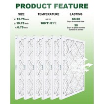 BOOGUAN 필터 12X24X1 MERV 11 에어 필터 플리츠 HVAC H.. 정품보장, Merv11, 16X20X1-6