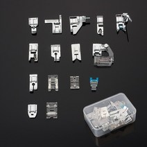 미니 미싱 가정용 손 휴대용 재봉틀 15/11/6/4pcs 노루발 형제 가수 Janom 발 세트 재봉 액세서리 도구, 18 15pcs-A box
