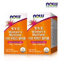 [한국공식총판] 나우푸드 이브 우먼스 멀티비타민 60정 2박스 (4개월분), 1600mg x 60정 (96g)