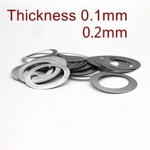 50px 두께 0.1mm 0.20.3mm 스테인레스 스틸 평 와셔 초박형 개스킷 고정밀 조정 와셔 m3-m20 얇은 심 sus304, m6x12x0.5