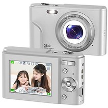 디지털 카메라 WINAKETH 디지털 카메라 3600만 화소 1080P 녹화 8MP CMOS 센서 탑재 손떨림 보정 광학 16배 줌 다기능 얼굴 검출 3연사 2.44인치 IPS 액정 패널 은색