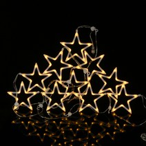 [은하수] 100구 투명선 LED 화이트별 웜색 지니전구(2.7M) (점멸有) (연결가능) 인테리어 무드등 가랜드 LED 장식 기념