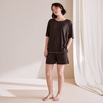 커플룩 조용한(계말 복리후생)순면 커플 여성잠옷 봄 가을 외부착용가능 홈웨어 남자세트 여름