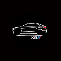 도어라이트 수입차 자동차 LED 도어 환영 로고 라이트 고급 경고등 그림자 램프 장식 액세서리 BMW X6 E71 E72 F16 F86 G06, 15.H - 2pcs
