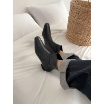 베이직 트렌디핏 스퀘어 낮은굽 앵글 숏 부츠 2cm