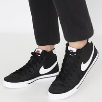 나이키 미드탑스니커즈 코트 레거시 캔버스 미드 검흰